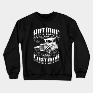 Hot Rod - Antique Customs (white) Crewneck Sweatshirt